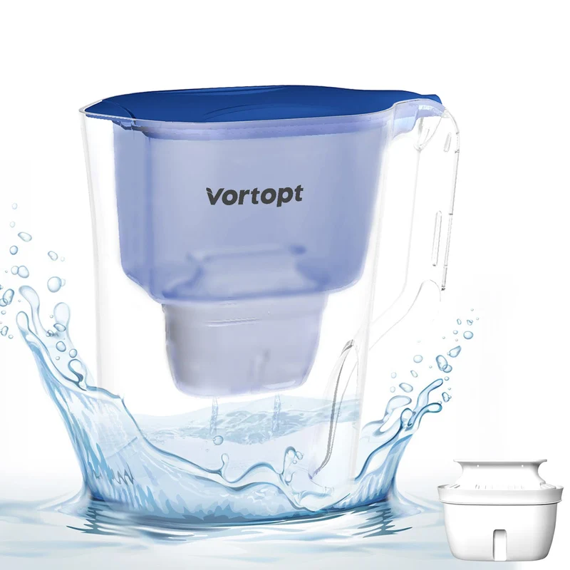 L3 Water Filter Pitcher，Blue, Vortopt