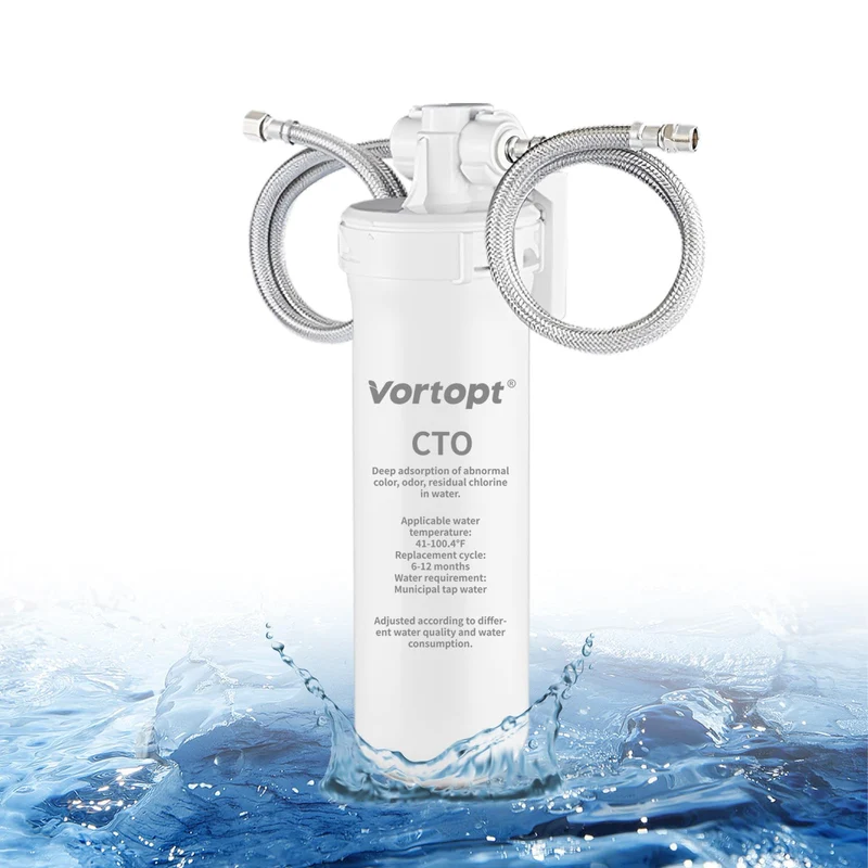 Q9-C1, 19000 Gallons Under Sink Water Filtration System Reduces Lead, Chlorine, Bad Taste & Odor,Vortopt
