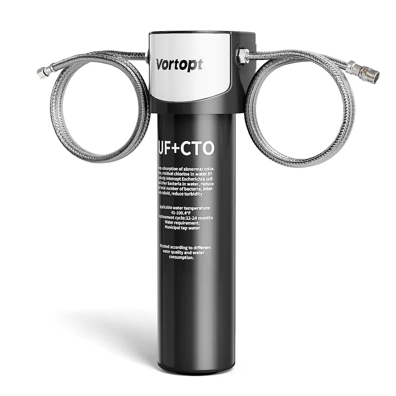 Q5-UF 0.01μm Under Sink Water Filter System , 19000 Galloons Large Flow Flux, Reduces PFAS, PFOA/PFOS, Retains Mineral Material, Vortopt