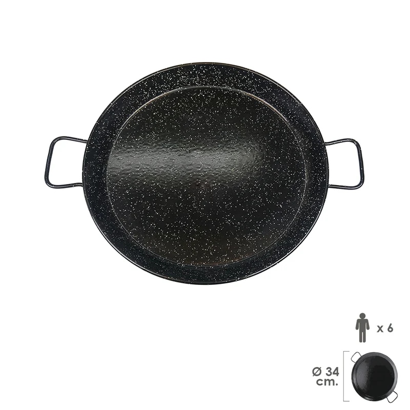 Paellera Valenciana esmaltada 6 personas/ 34 cm