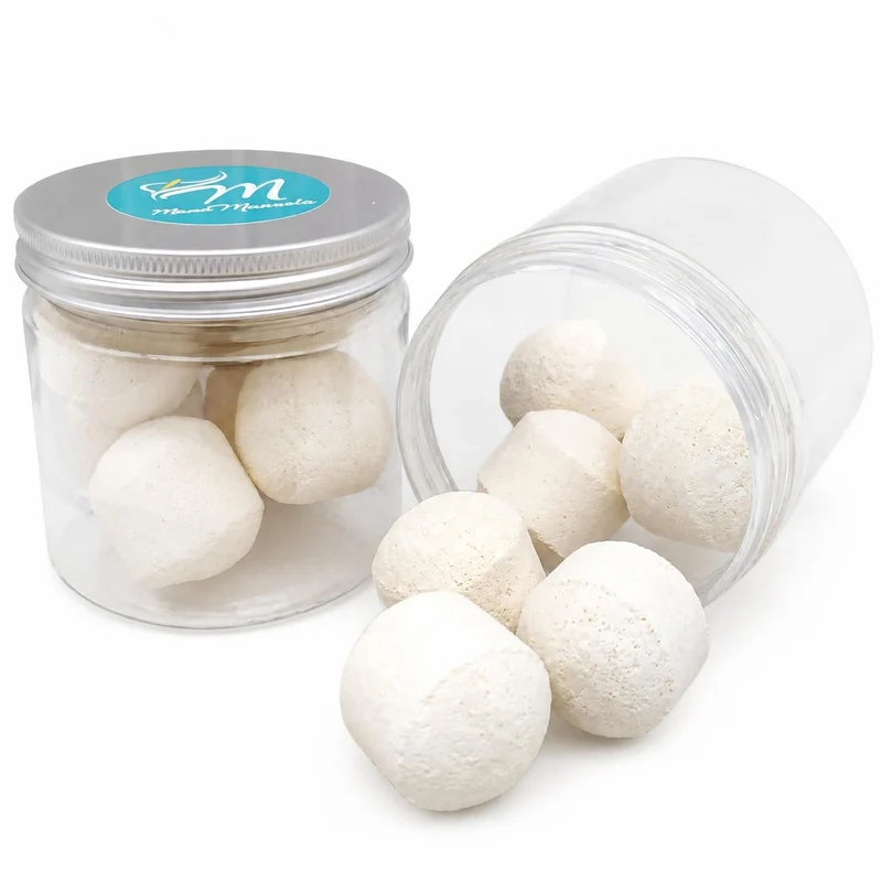 Tarro 7 Mini Bombas Efervescentes Para Manicura Y Pedicura - Ablandan Durezas, Uñas Y Cutículas - Aroma Vainilla