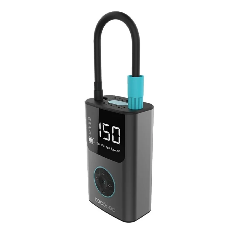 Compresor De Aire Eléctrico Portátil Air Max, Inflador E Hinchador 150 Psi, Doble Batería 7.4v Y 2000mah, Luz Led, Pantalla Lcd, Apto Para Coche, Mo