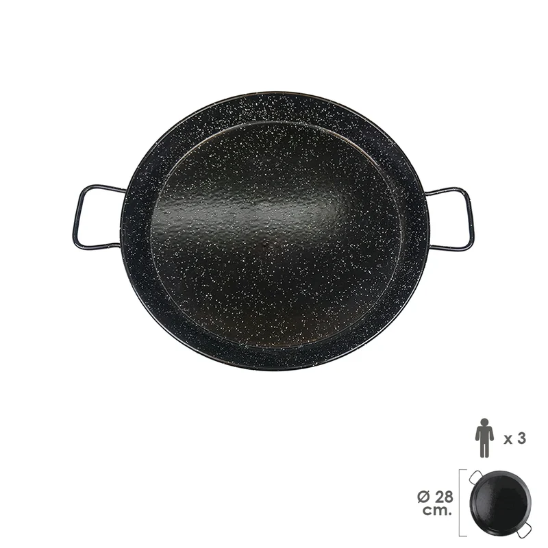 Paellera Valenciana esmaltada 3 personas 28 cm