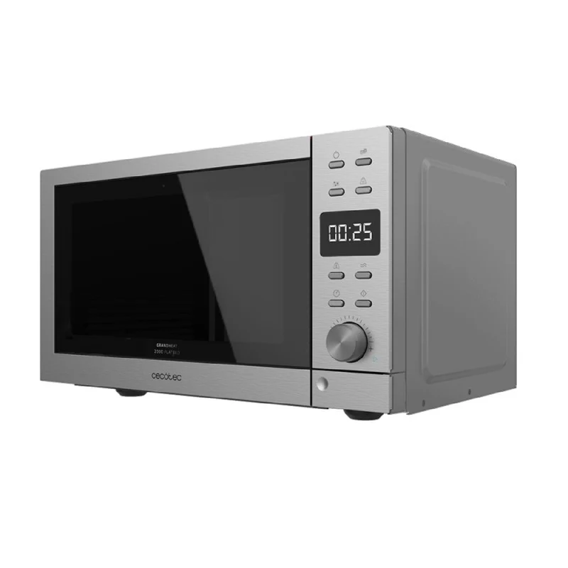 Microondas Sin Plato Digital Grandheat 2000 Flatbed Steel. 700 W En 6 Niveles, Capacidad 20 Litros, 8 Funciones Preconfiguradas, Quick Start, Tempor