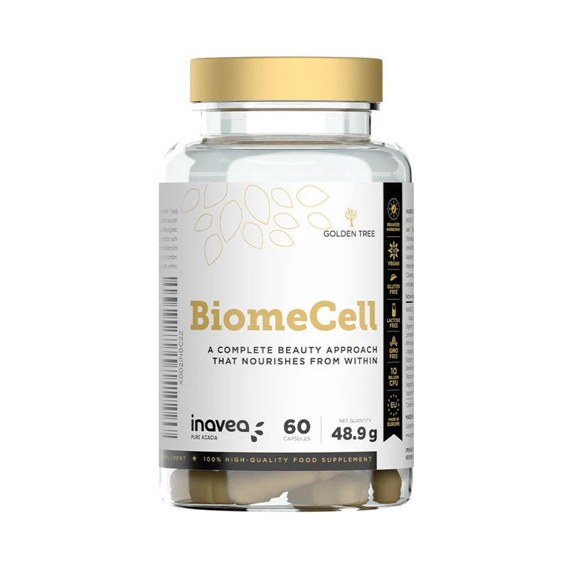 Biomecell, Restablecer el circuito intestino-piel, 30 cápsulas (48,9g) Golden Tree