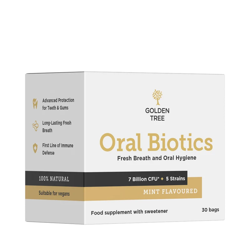 Oral Biotics, Restaura tu microbioma oral y combate el mal aliento. 30 sobres (30 g) Golden Tree