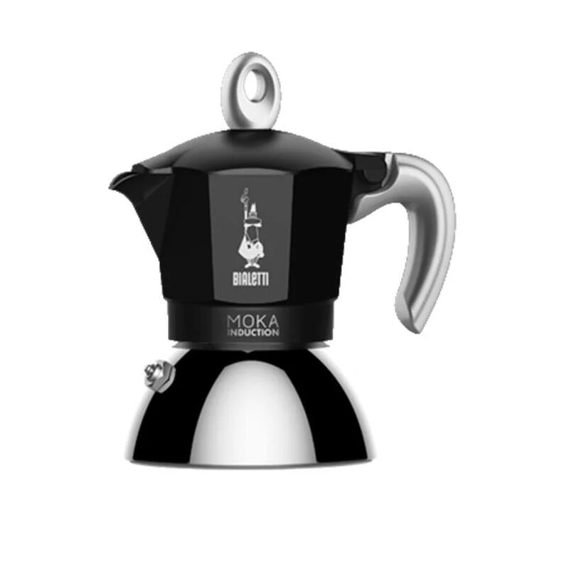 Cafetera Italiana Bialetti New Moka Induction Negro 2 Tazas