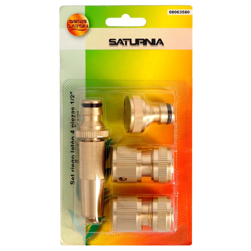 Set Riego 4 Piezas Para Mangueras 1/2" Fabricado En Laton,