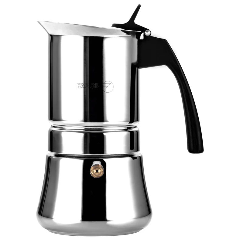 Cafetera Inox Etnica 6 Tazas Acero Inoxidable 18/10 Fagor