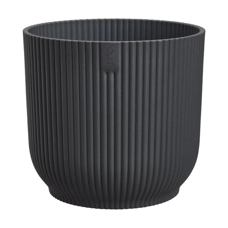 Maceta Antracita Vibes Fold Round Elho 16cm 100% reciclado