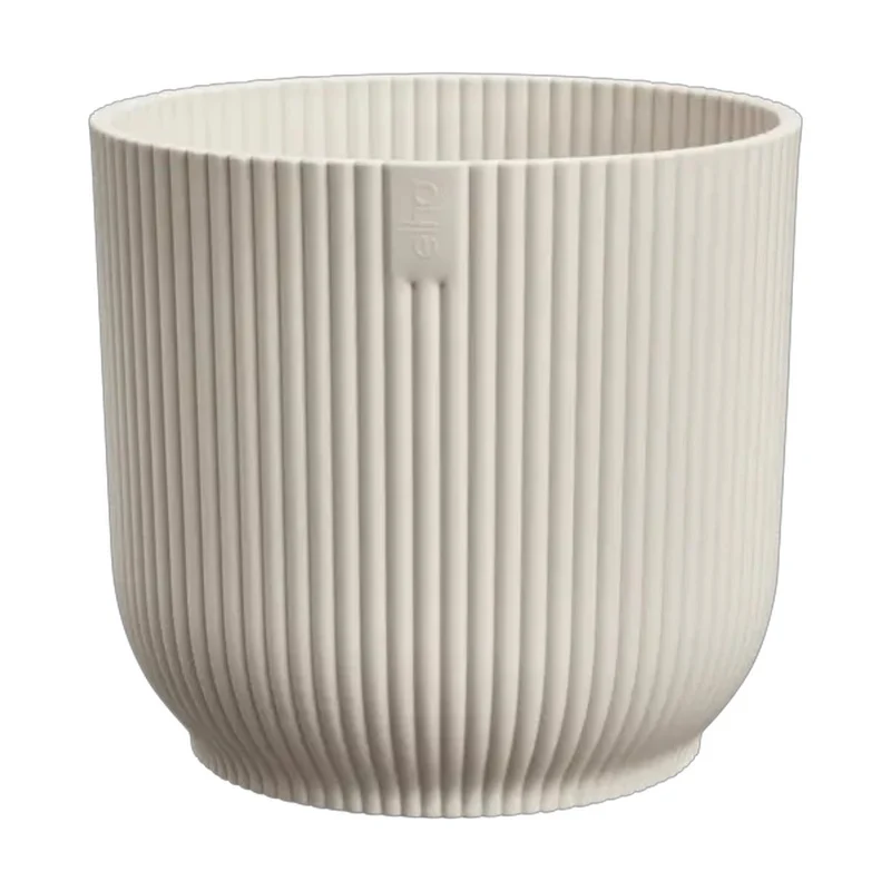 Maceta Blanco Lino Vibes Fold Round Elho 14cm 100% reciclado