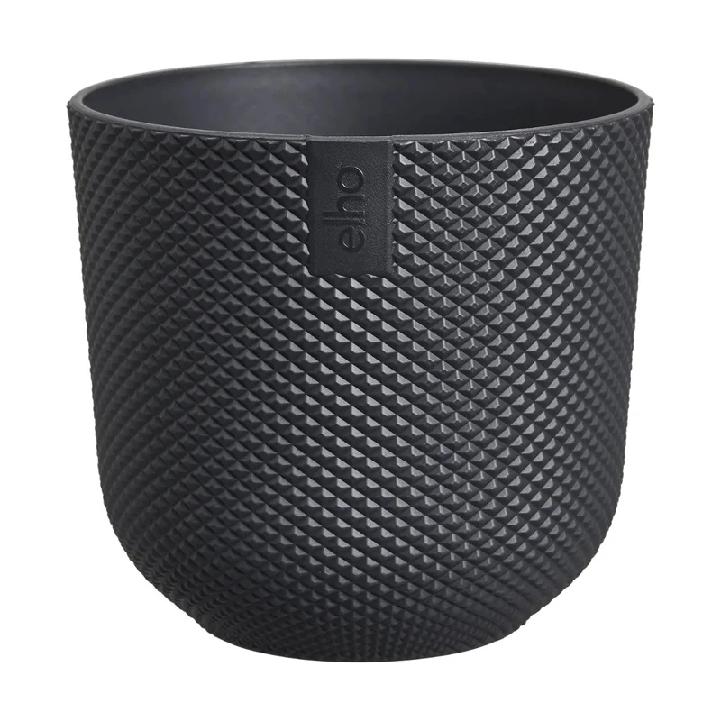 Maceta Antracita Jazz Round Mini Elho 11cm 100% reciclado