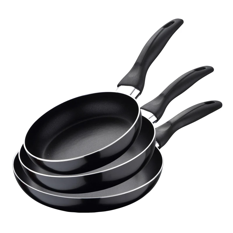 Set 3pc Sartenes (16,20,24cm) Aluminio Prensado Alu, Apto Para Inducción Navy Black