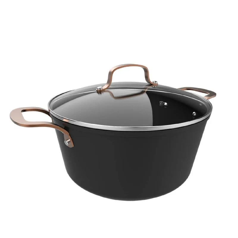 Olla Polka Fantasy 28 Pot Golden. Diámetro 28 Cm, Capacidad 7,1 L, Aluminio Forjado, Revestimiento Antiadherente Platinum Plus Teflon, Libre Pfoa, A