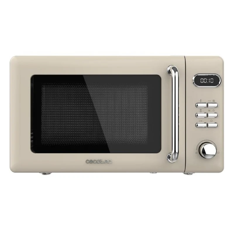 Microondas Digital Con Grill De 20 L Proclean 5110 Retro Beige. 700 W En 5 Niveles, Temporizador Hasta 60 Mins, 8 Programas Y Modo Descongelación, D