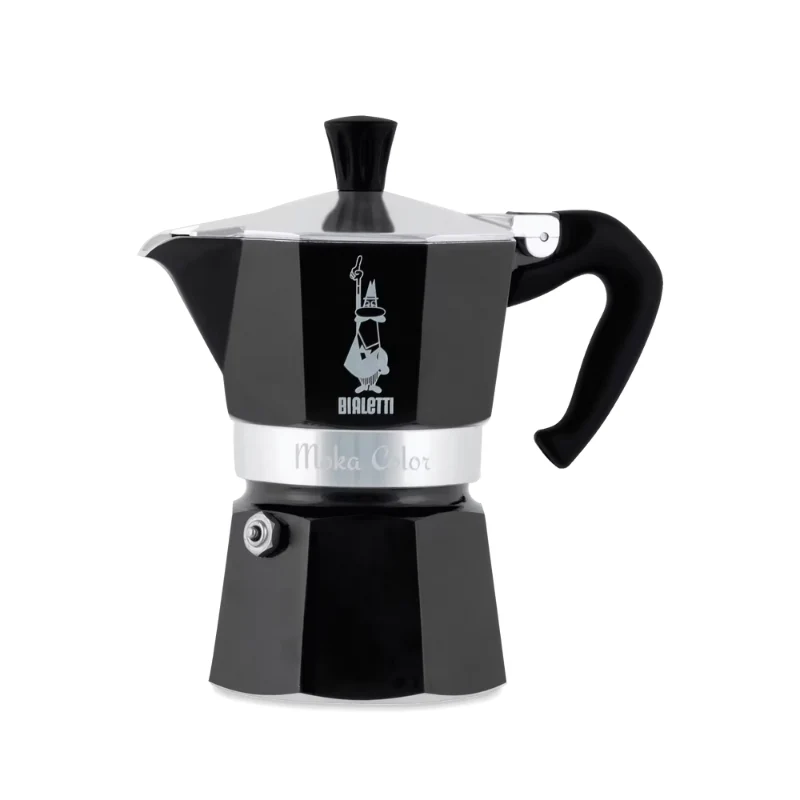Bialetti Moka Express Cafetera Italiana Aluminio, Negro