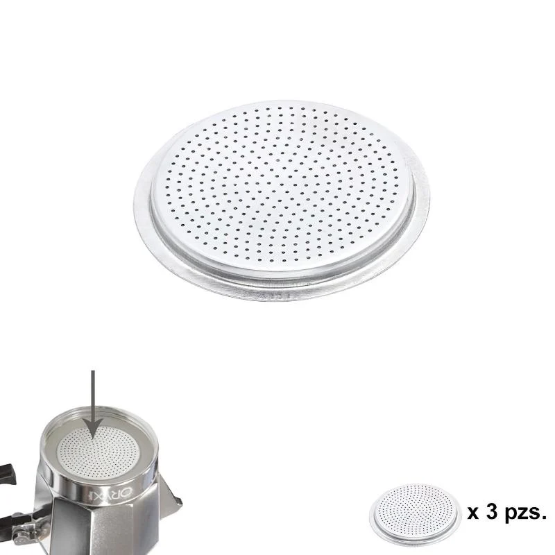 Filtro Cafetera Aluminio Classic / Inducción 9 Tazas (3 Unidades)