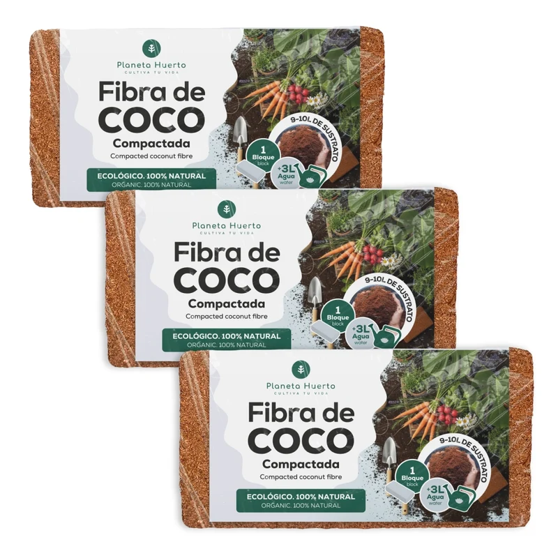 Sustrato Fibra de Coco Planeta Huerto 27 Litros