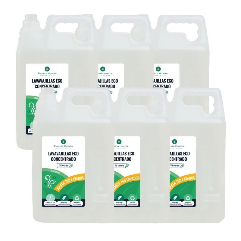 Pack 6xLavavajillas Manual Té Verde ECO Planeta Huerto 5l