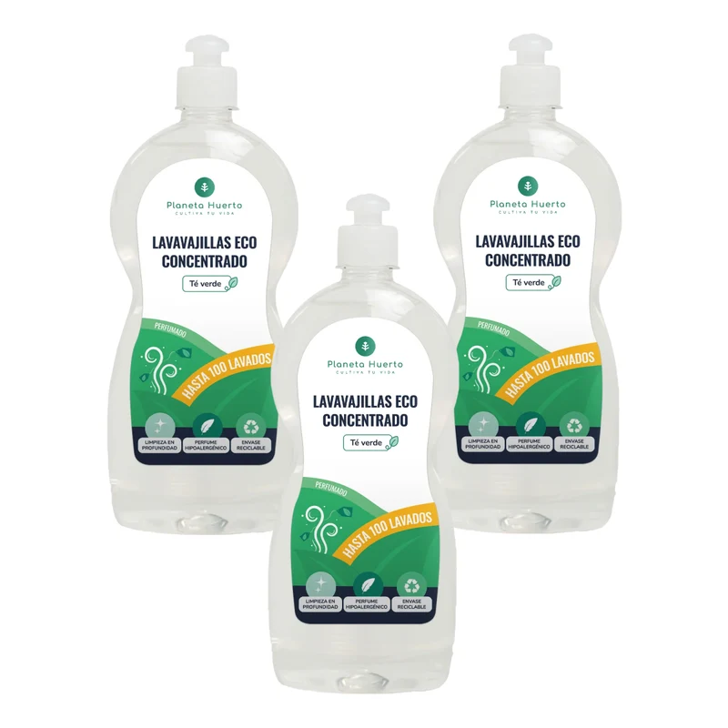 Pack 3xLavavajillas Manual Té Verde ECO Planeta Huerto 750ml