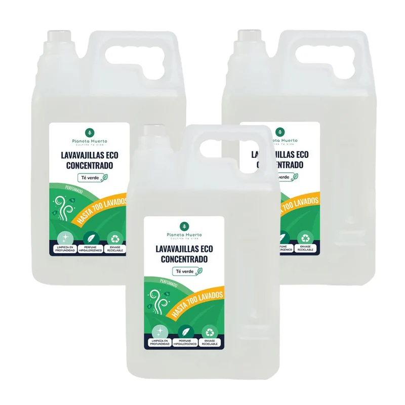 Pack 3xLavavajillas Manual Té Verde ECO Planeta Huerto 5l