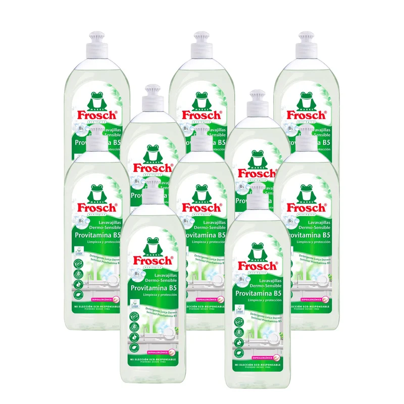 Pack 10x Lavavajillas hipoalergénico Frosch 750 ml