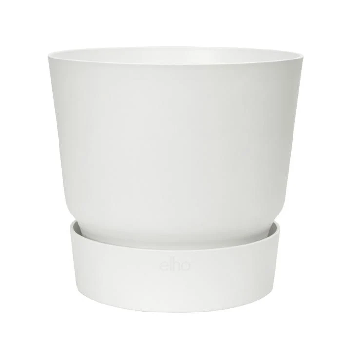 Macetero con plato integrado Greenville Elho Blanco 25 cm