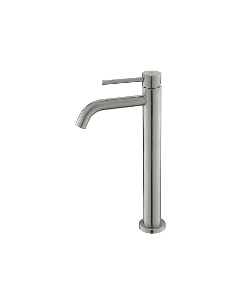 Plenum Grifo Alto de Baño Oro Monomando de Fácil Instalación con Mezclador | Color Acero-Oro-Negro Mate | Acero