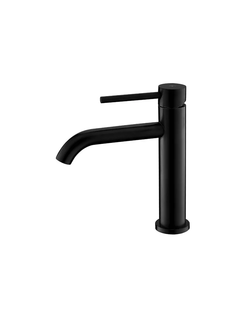 Plenum Grifo de Baño Monomando Color Negro de Fácil Instalación con Mezclador | Color Acero-Oro-Negro Mate | Negro mate