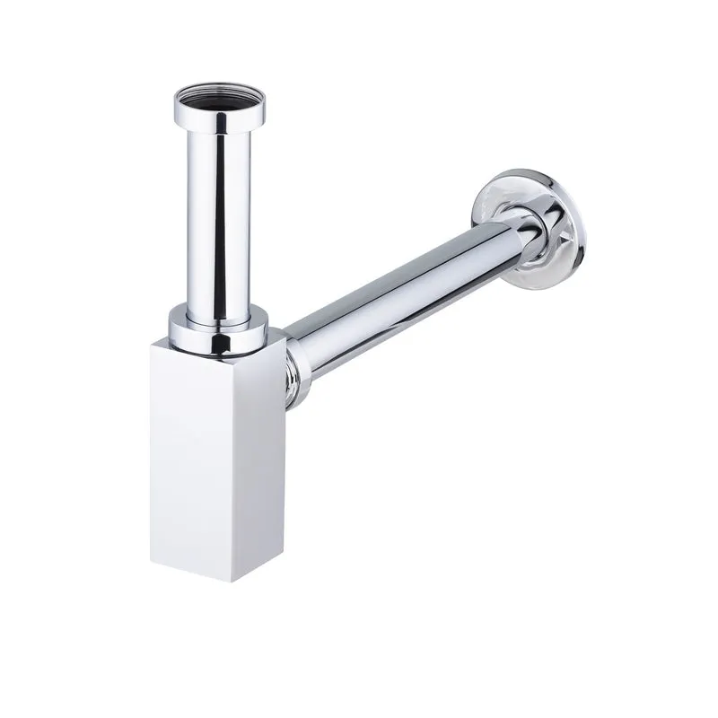 Sifón cuadrado de latón para lavabo