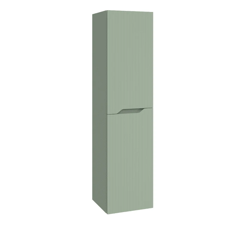 Bamboo Columna de Baño Suspendida 2 Puertas con Textura y Cierre Amortiguado | 140 x 34,9 x 31,9cm Leaf Mate