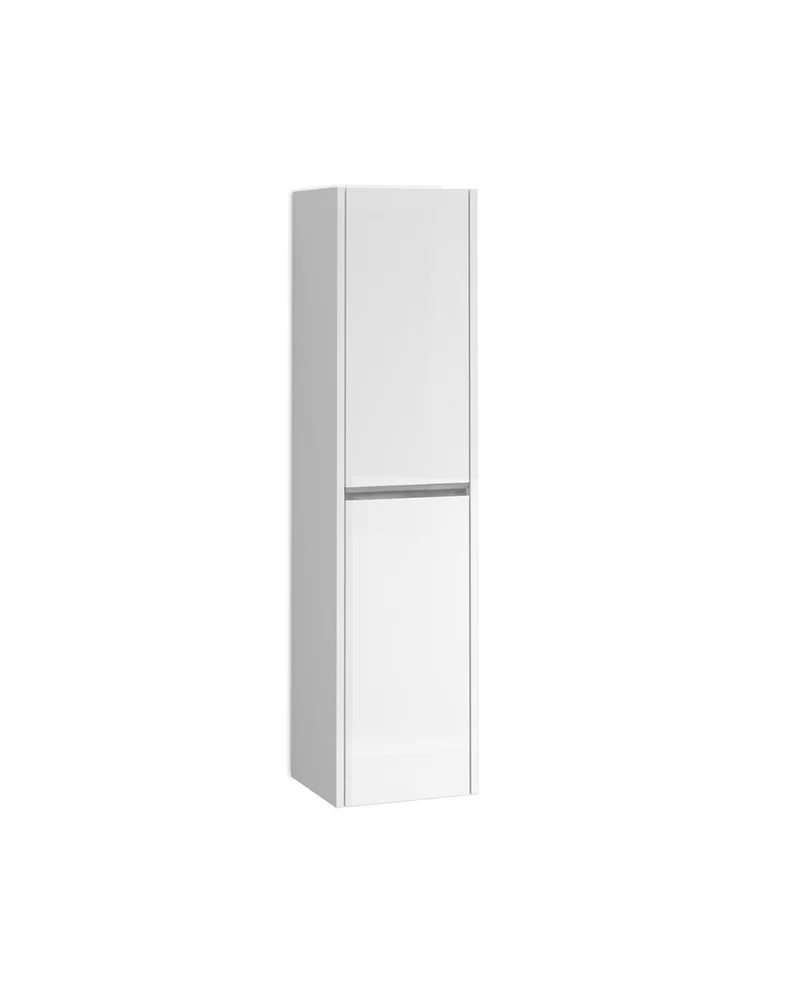 Poker Columna de Baño Suspendida 1 Puerta | Armario Alto Baño Colgante COLOR 140cm de Alto x 34,9cm de Ancho x 32cm de Fondo | Blanco Brillo