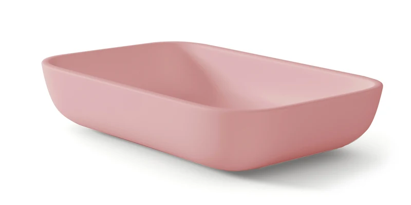 Masai Lavabo sobre Encimera Baño Resina Mineral Recubierta de Poliuretano Acrílico | Lavabo Baño para Encimera de 51x33cm | Flower