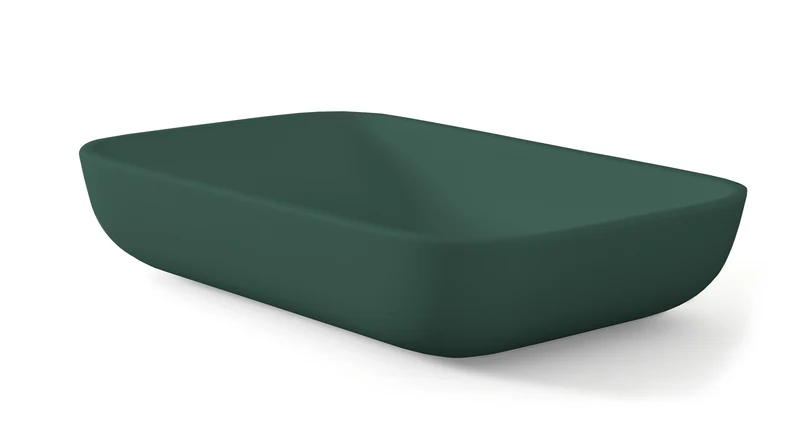 Masai Lavabo sobre Encimera Baño Resina Mineral Recubierta de Poliuretano Acrílico | Lavabo Baño para Encimera de 51x33cm | Garden