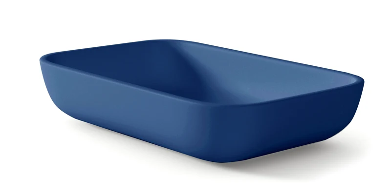 Masai Lavabo sobre Encimera Baño Resina Mineral Recubierta de Poliuretano Acrílico | Lavabo Baño para Encimera de 51x33cm | Blue Space