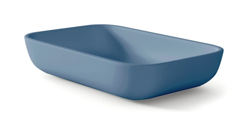 Masai Lavabo sobre Encimera Baño Resina Mineral Recubierta de Poliuretano Acrílico | Lavabo Baño para Encimera de 51x33cm | Island