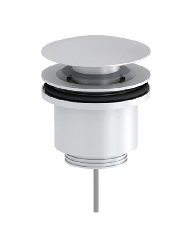 Válvula de Desagüe click clack | Tapón para lavabo de baño universal click clack | Latón Blanco