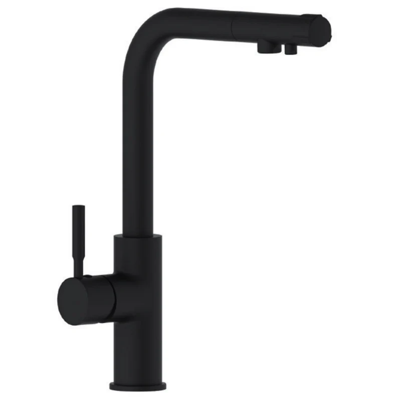 Monomando fregadero osmosis mando en caño Design | Negro mate