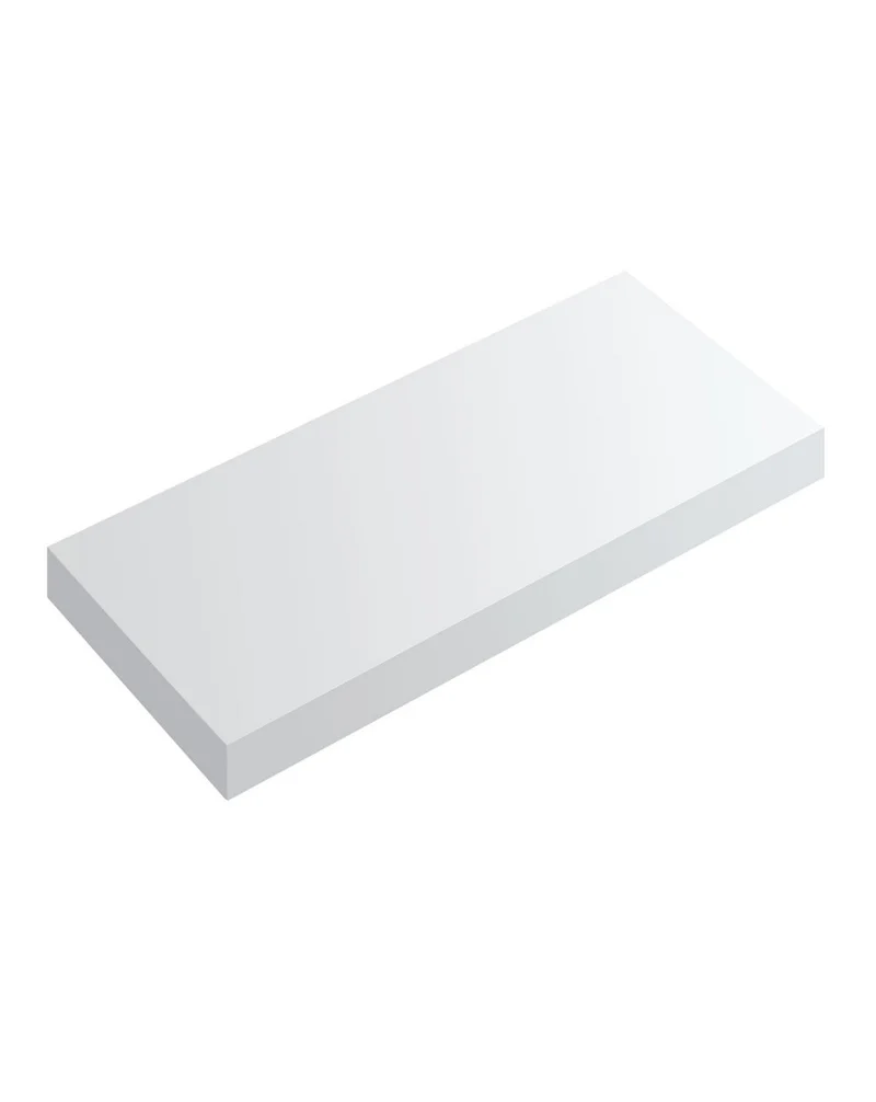 Encimera con Faldón para Baño Solid Surface Suspendida | Fondo 46cm | Espesor 10cm
