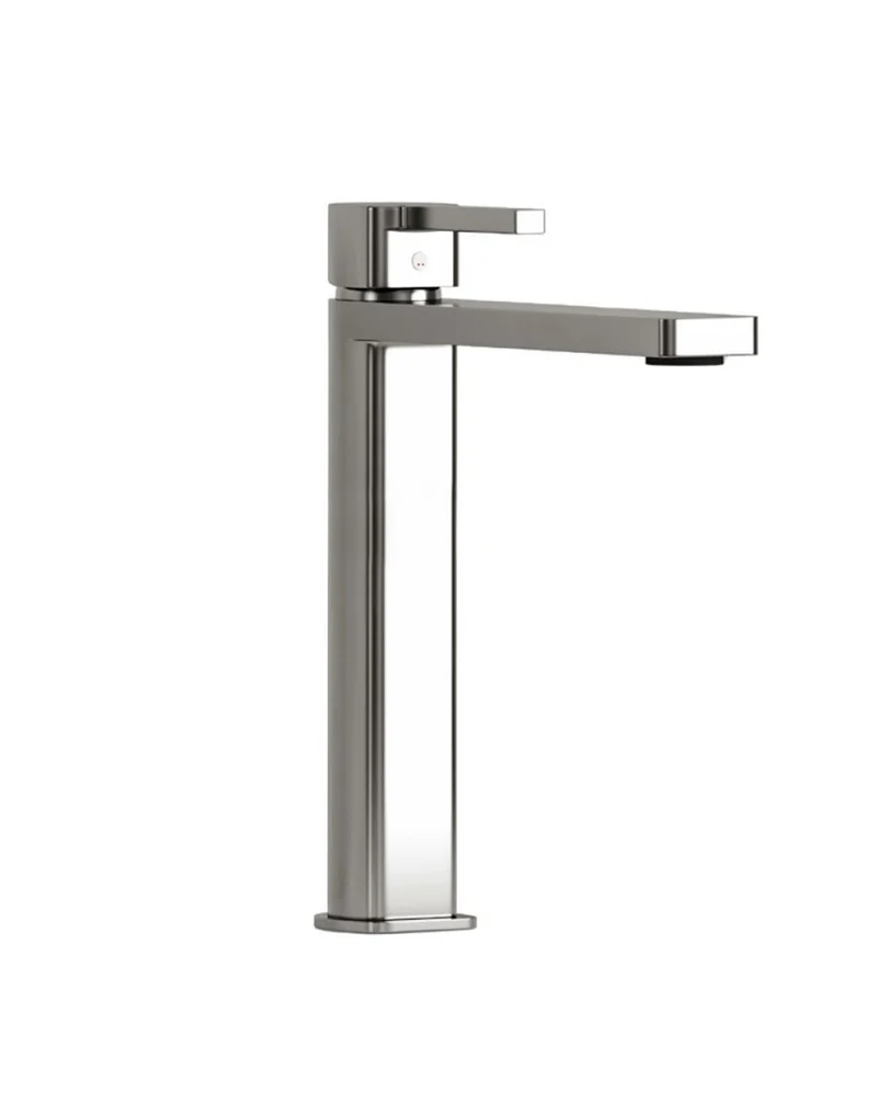 Combi Grifo de Baño Alto Monomando de Fácil Instalación con Mezclador | Colores| Maneta Personalizable | Cromo