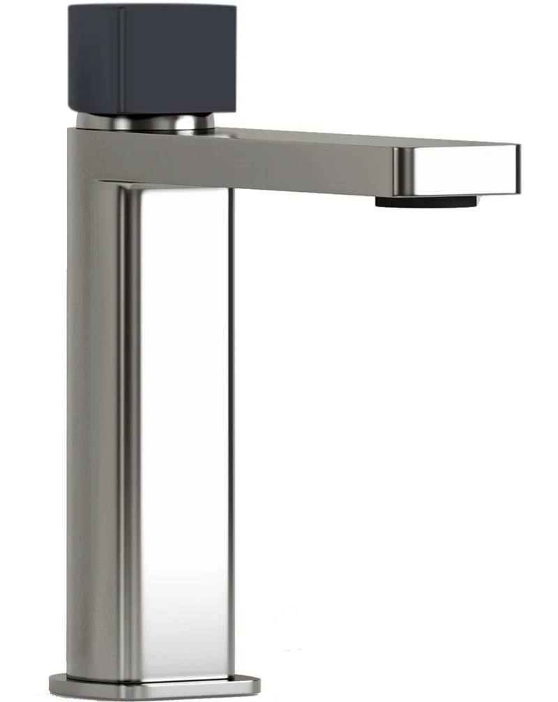 Combi Grifo de Baño Alto Monomando de Fácil Instalación con Mezclador | Colores| Maneta Personalizable | Antracita