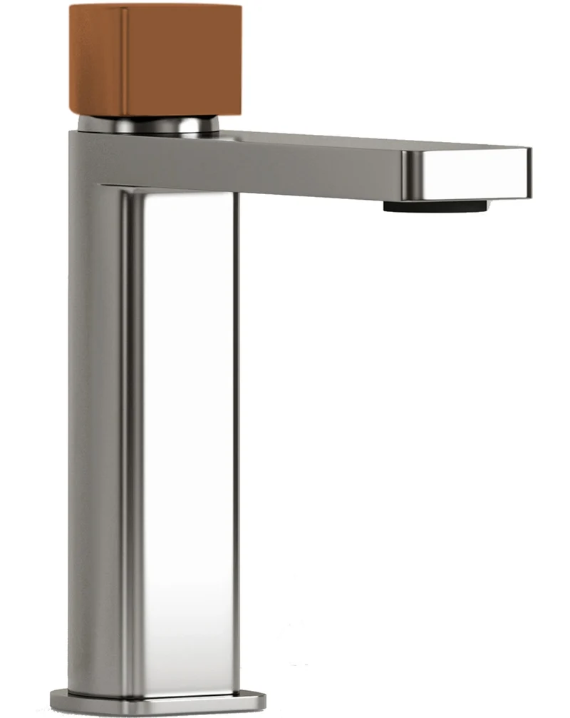 Combi Grifo de Baño Monomando de Fácil Instalación con Mezclador | Colores| Maneta Personalizable | Cooper metalizado
