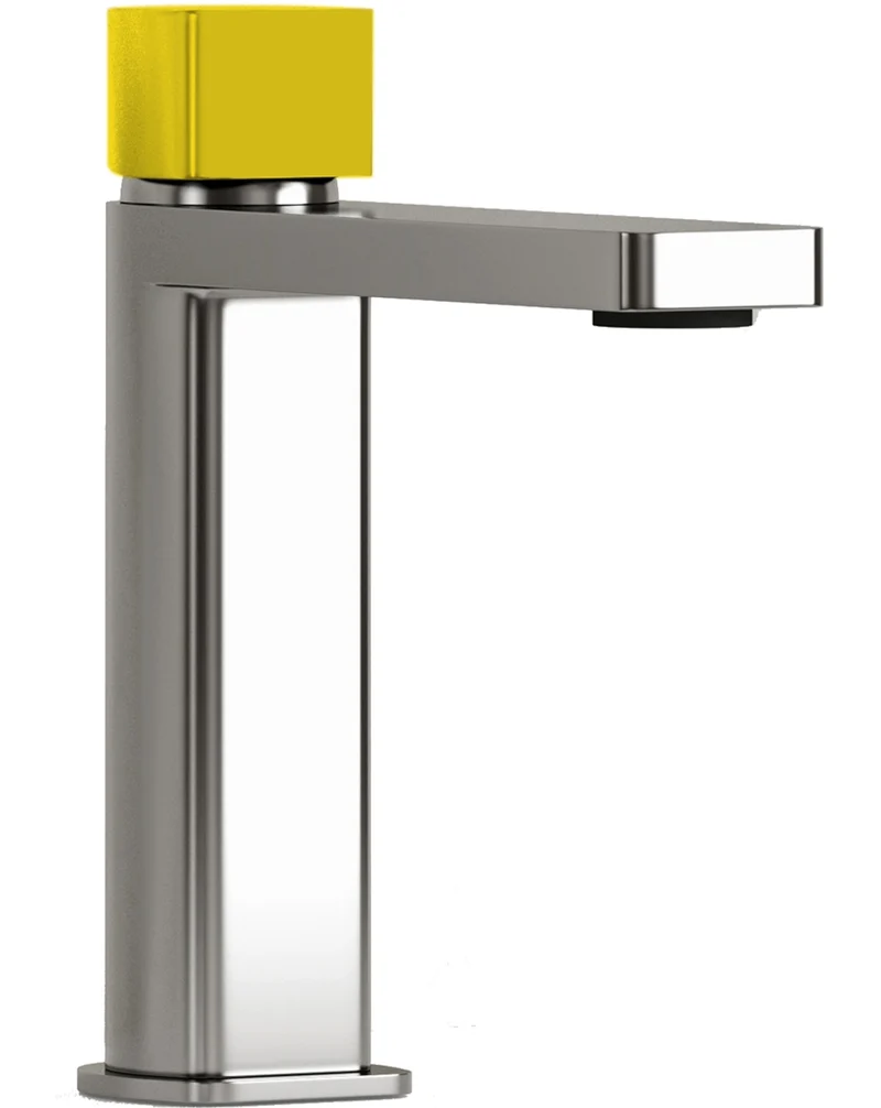 Combi Grifo de Baño Monomando de Fácil Instalación con Mezclador | Colores| Maneta Personalizable | Mustard metalizado
