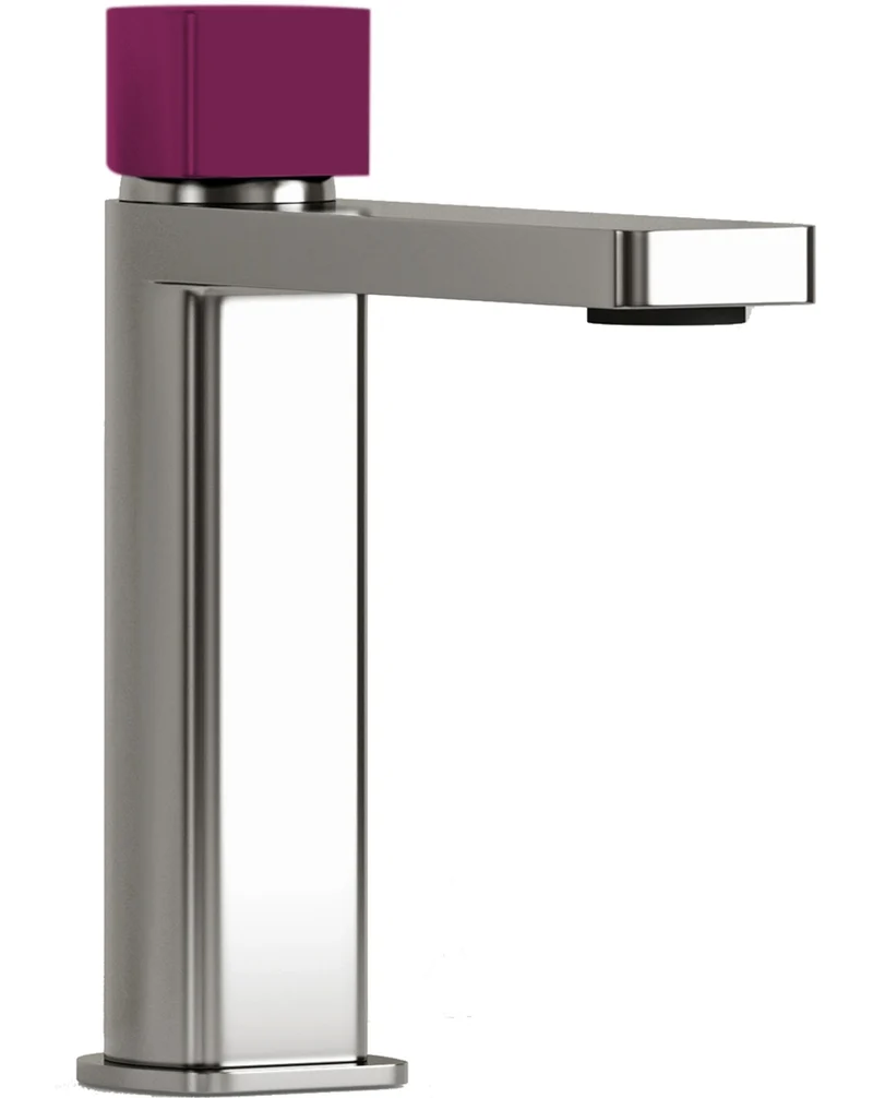 Combi Grifo de Baño Monomando de Fácil Instalación con Mezclador | Colores| Maneta Personalizable | Berenjena