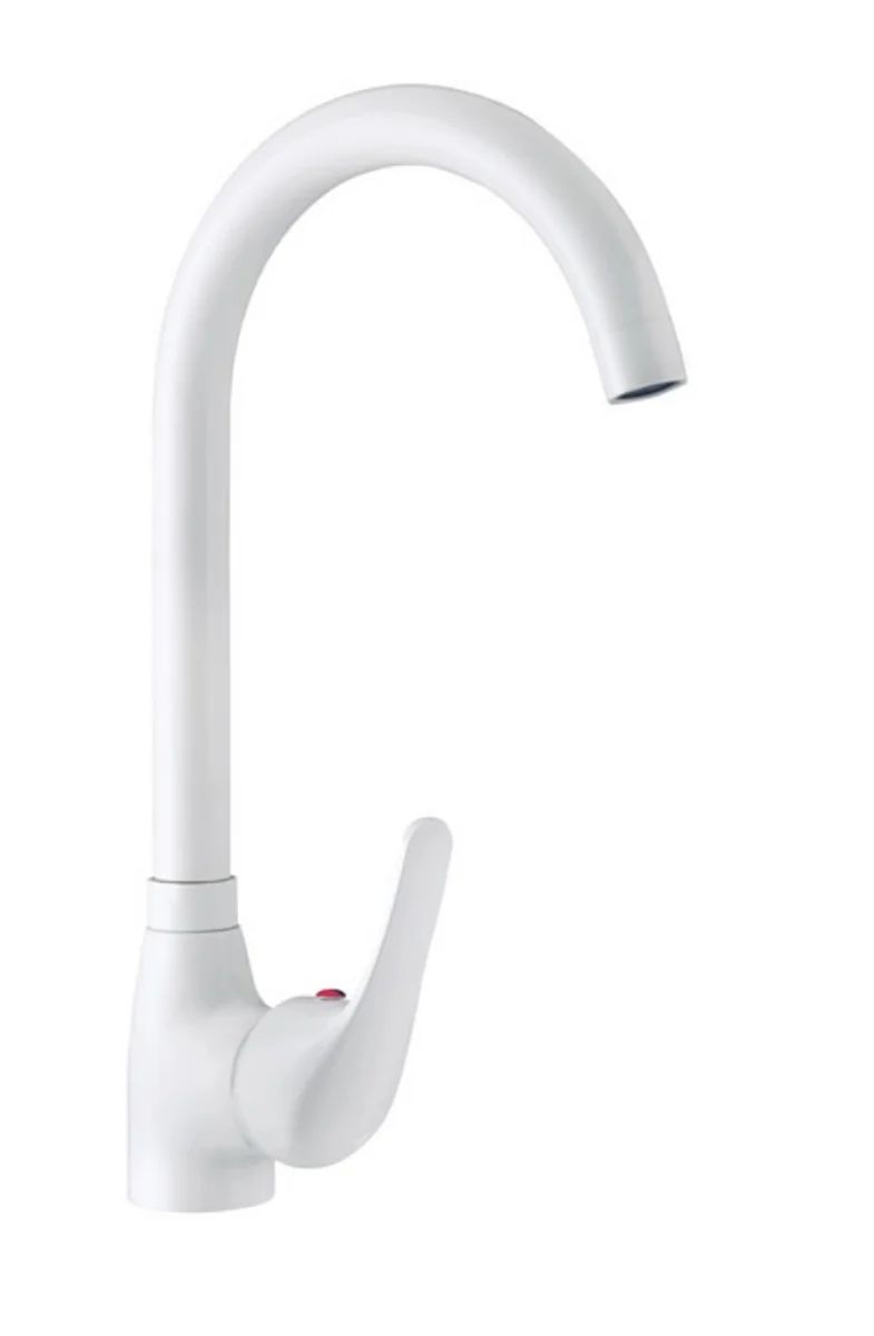 Monomando fregadero vertical Enkel caño cisne | blanco