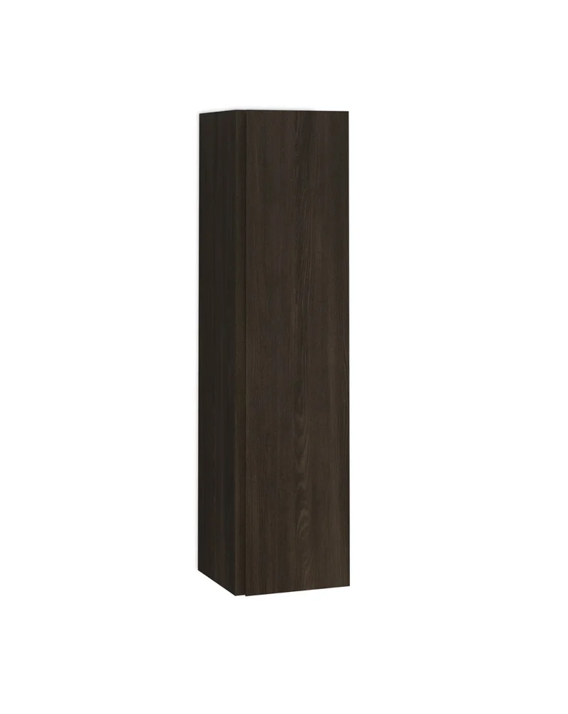 Cairo Columna de Baño Suspendida 1 Puerta | Armario Alto Baño Colgante 140x34,9x32,2cm | Wengué nature