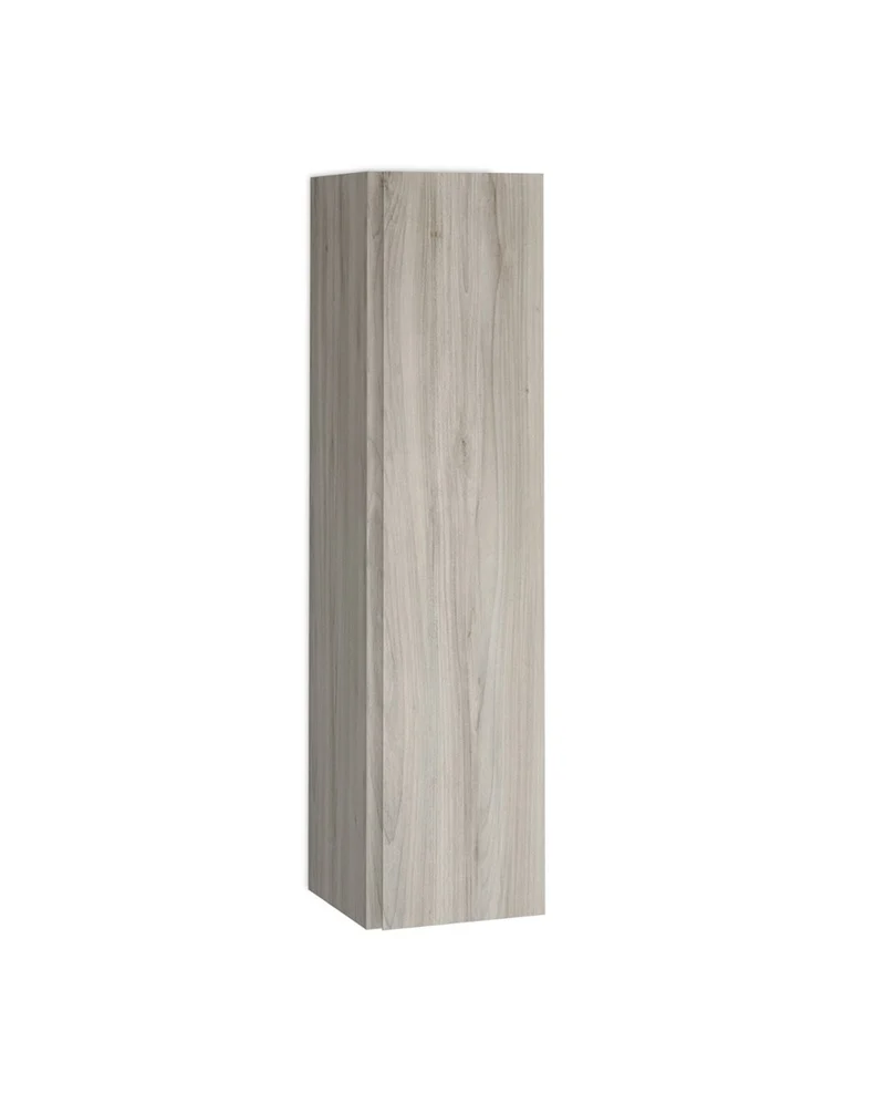 Cairo Columna de Baño Suspendida 1 Puerta | Armario Alto Baño Colgante 140x34,9x32,2cm | Pino gris