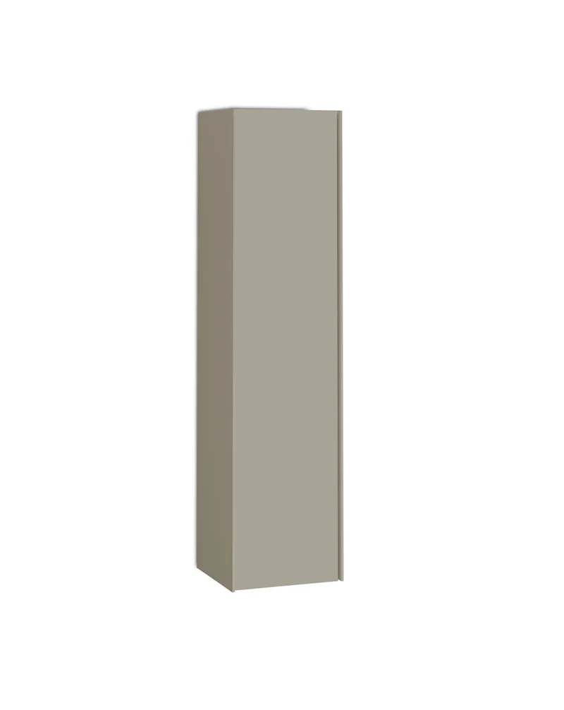 Oslo Columna de Baño Suspendida 1 Puerta | Armario Alto Baño Colgante 140x34,9x32cm | Moka mate