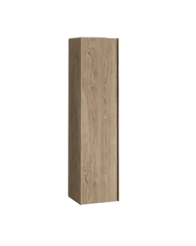 Oslo Columna de Baño Suspendida 1 Puerta | Armario Alto Baño Colgante 140x34,9x32cm | Roble natural