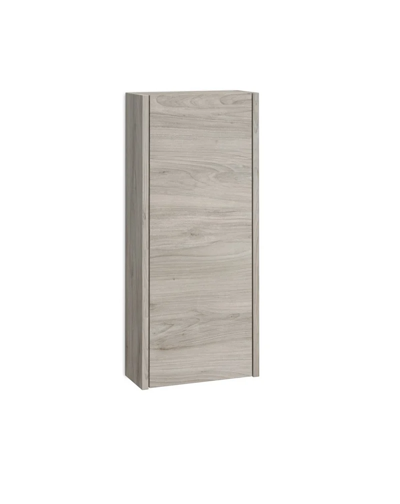 Joker Mueble Auxiliar de Baño Suspendido 1 Puerta con Cierre Amortiguado| Armario Baño Colgante 80x34,9x17cm | Pino gris